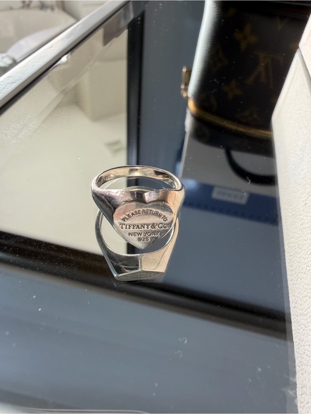 Tiffany & Co. Heart Tag Ring in Silver Tone - Picture 3 of 3
